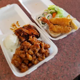 Bento with Sesame Chicken