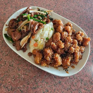 Sesame Chicken &amp; Mongolian Beef