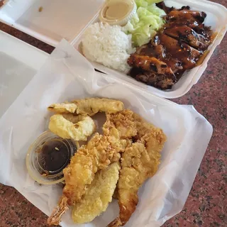 Chicken Teriyaki & PrawnVegetable Tempura