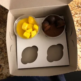 Mango Pana Cotta and Choco Ball Pudding