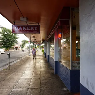 outside