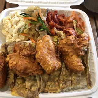 M6. Meat Jun and Chicken Wing Combo