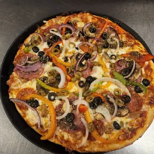 the pizza