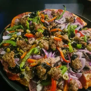 This pizza was loaded and good. Haven&apos;t had this good of pizza in awhile. Place is cool and good priced. I&apos;d recommend.