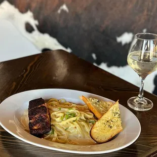 Blacken Salmon Fettuccine Special
