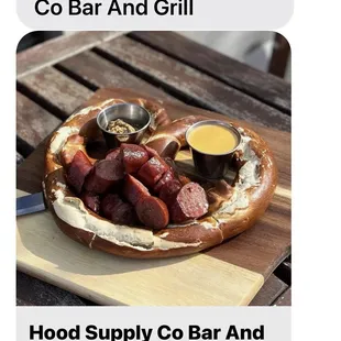 Pretzel / sausage appetizer is bomb!!