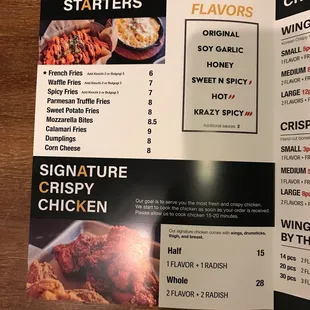 Menu updated