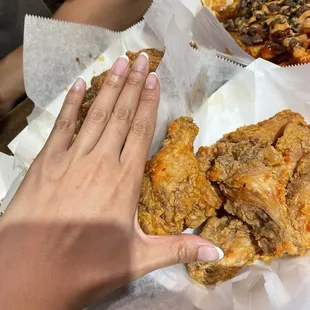 Chicken wings are pretty big