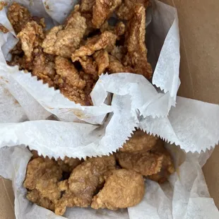 Small Popcorn Chicken - honey and soy garlic