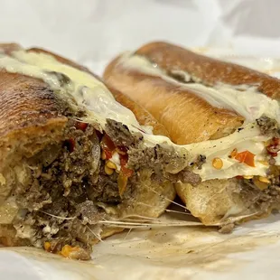 the meat and cheese sandwich