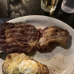 16 oz ribeye with 7 oz of fat.
