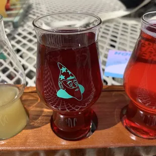 Part of a beer flight