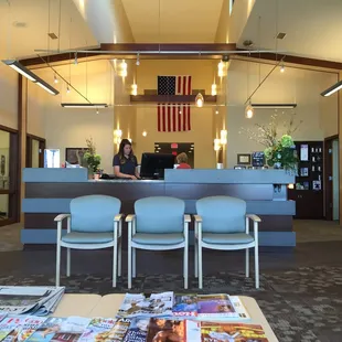 Waiting area and main counter