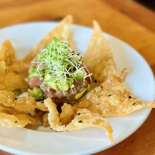 Tuna poke stack