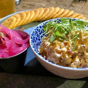 Smoked Shrimp Bread Charred Corn/Celery/Piquillo Pepper/Brown Butter Ritz