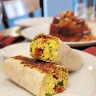 Breakfast burrito chorizo was meh