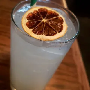 Practical Magic - Tito&apos;s, spiced pear, house made falernum, lemon, and simple syrup in place of honey