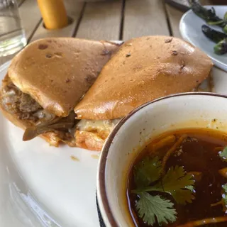 Birria Torta Consome