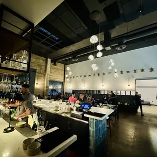 interior, sushi and sashimi