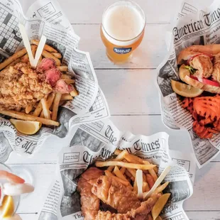 seafood, food, fish and chips, fish
