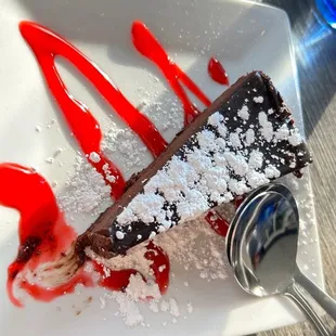 One of our favorite dessert here, chocolate flourless cake.