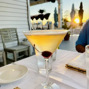 a cocktail on a table