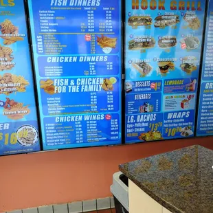 menus and prices