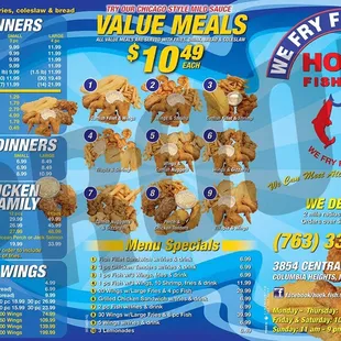 a menu for a restaurant