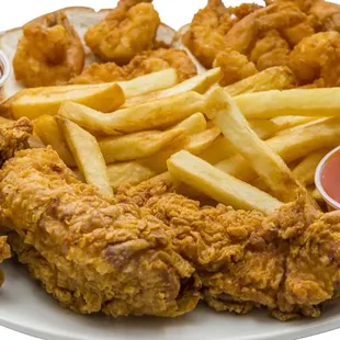 Mix &amp; match 2pc Tenders &amp; 10pc shrimp platter $13.99