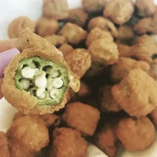 Breaded fried okra