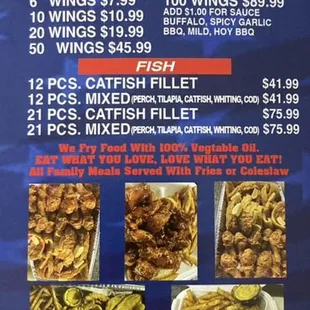 Big family meals , Mon-Fri Lunch specials