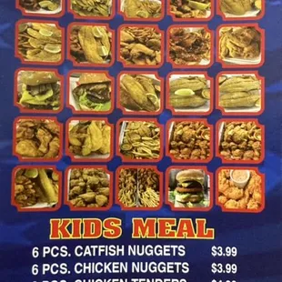 VIP mixed platters, kids meals, Drinks