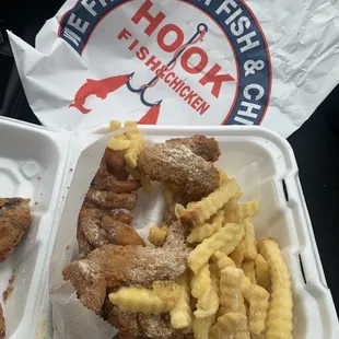 #9-Wings &amp;Shrimp with fries