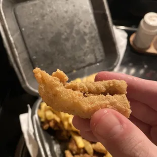 Very good catfish nuggets. Hot and fresh.