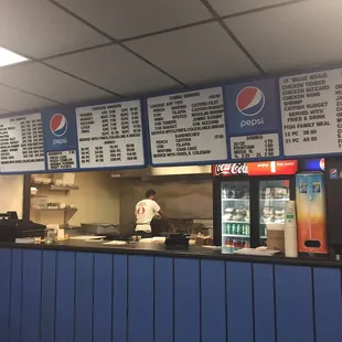 the menus of the restaurant