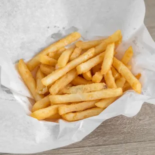 a basket of french fries