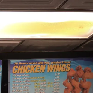 Pooling water in light fixture over cash register and counter