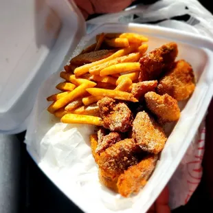 Fried oysters w side fries