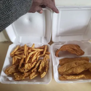 Fried Perch Catfish and Fries