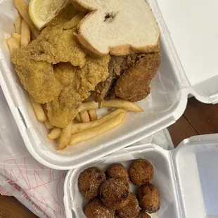 Whiting Fish and Chicken Mix &amp; Match with Hush Puppies!