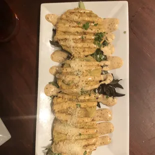 Fried green tomatoes appetizer