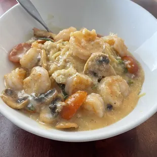 Seafood pasta. Really good.