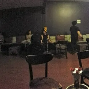 a group of people in a room