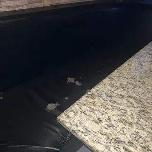 the damage on the counter top