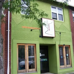 Out front during day