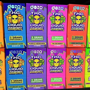 a variety of flavored liquids for sale