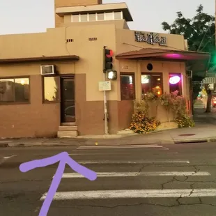 ...the arrow indicates where the 3 or 4 bags of trash were resting. Too dark, no way to take a good picture.