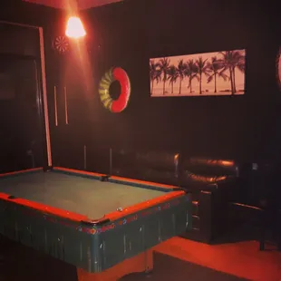 a pool table