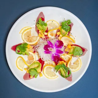 Seared Tropical Sunset Carpaccio