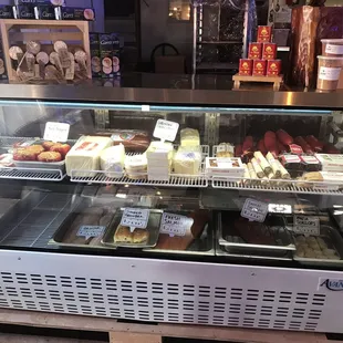 Fresh cheeses and meats and fish
